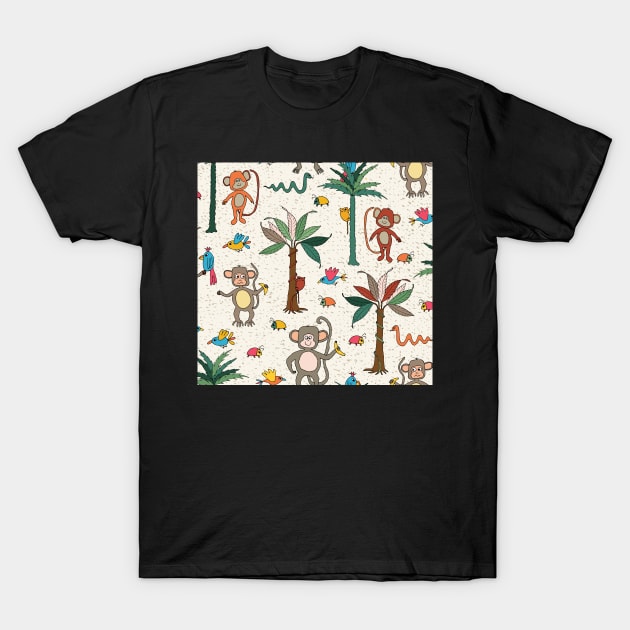monkeying around in the tropical jungle T-Shirt by FrancesPoff